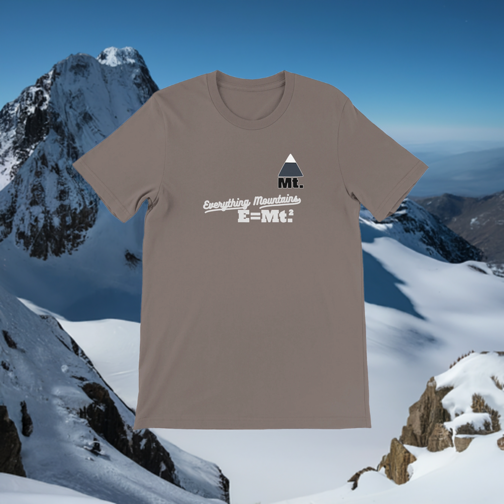 Mountain Energy. E=Mt.2. Everything Mountains Premium Unisex Crewneck T-shirt