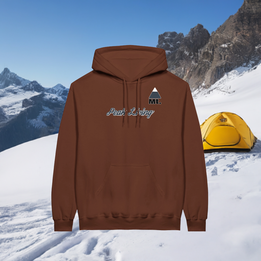 Peak Living. Everything Mountains Midweight Fleece Adult Hoodie